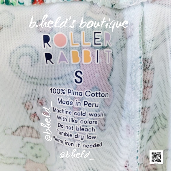 Roller Rabbit Monkey Mas Pajamas in Mint Green Size Small (S) Brand New NWT - Picture 12 of 17